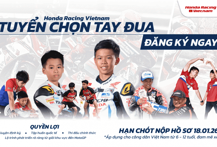 Honda Racing Vietnam chính thức khởi động hành trình 'Tìm kiếm tài năng đua xe nhí 2026'