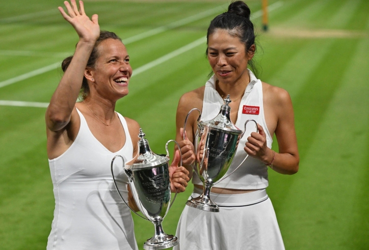 Cặp đôi 74 tuổi Hsieh và Strycova vô địch đôi nữ Wimbledon 2023