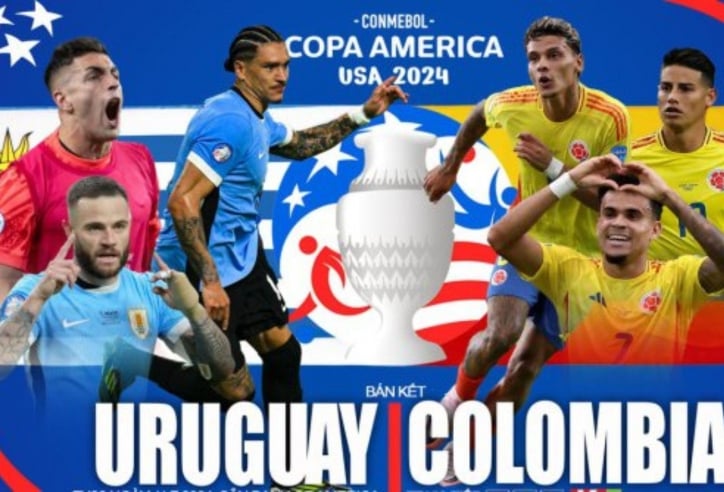 Trực tiếp Uruguay vs Colombia, bán kết Copa America 2024 (7h00 ngày 11/07)