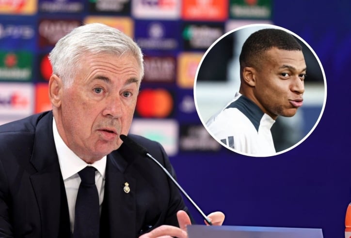 Ancelotti báo tin không thể vui hơn về Mbappe trước thềm đấu Lille