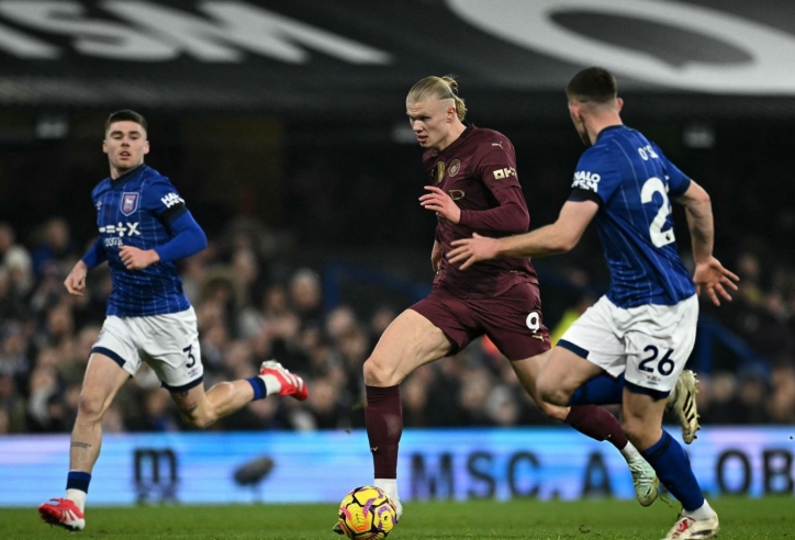 Trực tiếp Man City 1-0 Ipswich: Bàn mở tỷ số