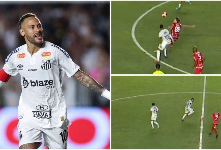 Neymar 'nhảy múa' với bóng, Santos thắng giòn giã