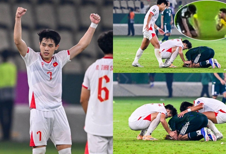 U23 Việt Nam để lại hình ảnh xúc động sau trận thắng Ả Rập