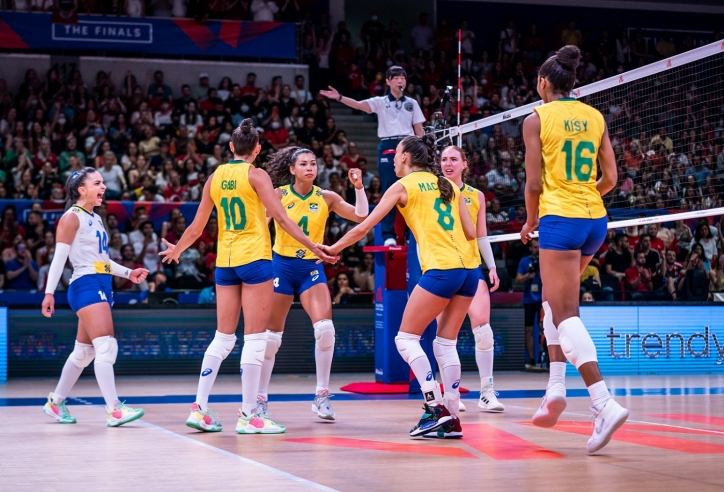 Bản lĩnh thượng thừa, tuyển nữ Brazil lần thứ 3 liên tiếp lọt chung kết VNL