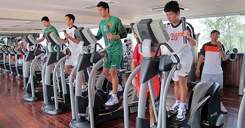 U19 Việt Nam tập thể lực để chuẩn bị đón tiếp Nhật Bản