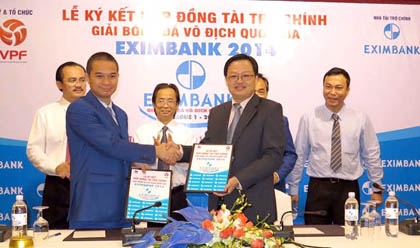 Eximbank tài trợ cho V-League 30 tỷ cho V-League 2014