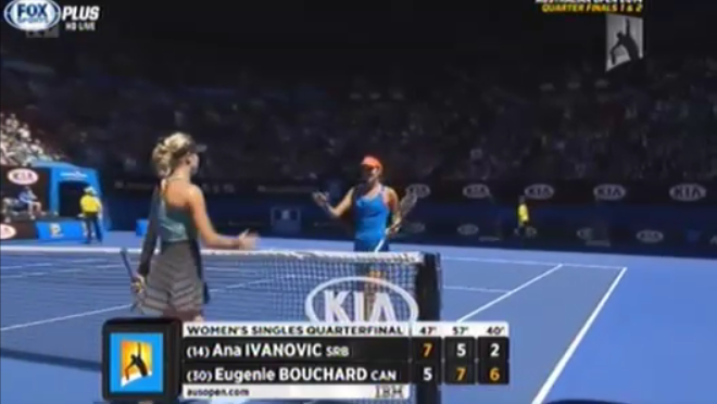 Video tennis: Ivanovic - Bouchard (Tứ kết Australian Open)