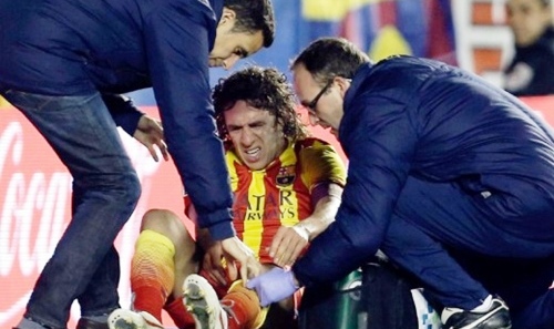 Puyol dính chấn thương nhẹ trong trận thắng Levante