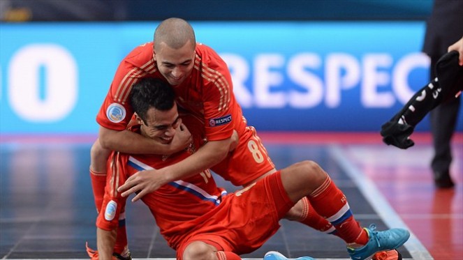 Giải vô địch Futsal châu Âu: Nga bất ngờ đánh bại Tây Ban Nha ở bán kết