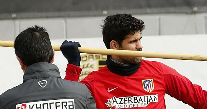 Bài tập siêu dị của Diego Costa trước derby Madrid