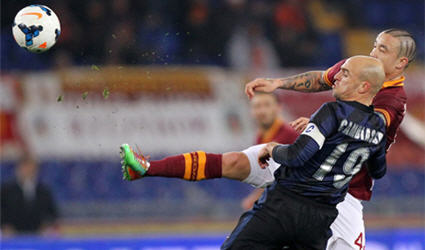Inter và AS Roma níu chân nhau trong trận hòa tai hại