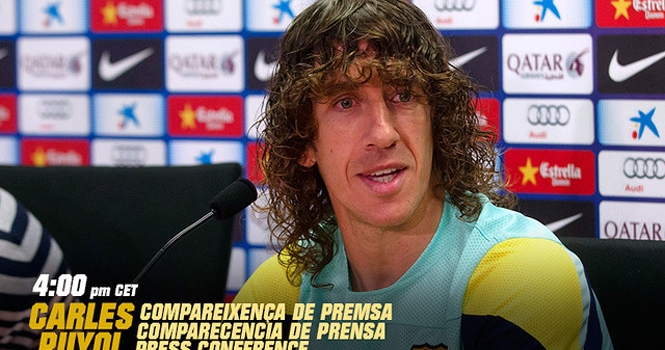 Puyol mở họp báo chia tay Barca