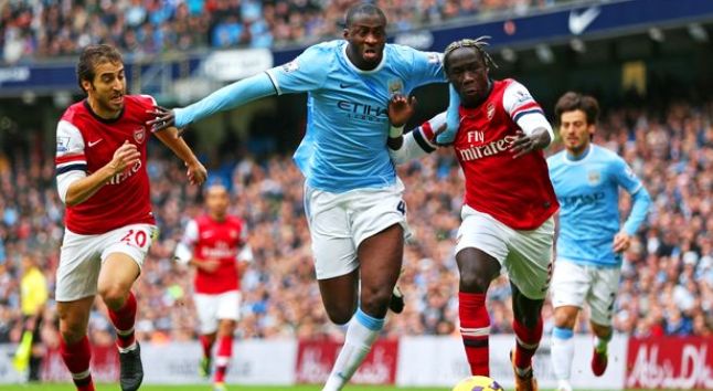 Yaya Toure sẽ giúp Man City áp đảo tuyến giữa Arsenal