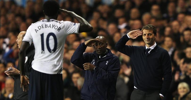 Lập cú đúp, Adebayor hi vọng Sherwood sẽ ở lại Tottenham