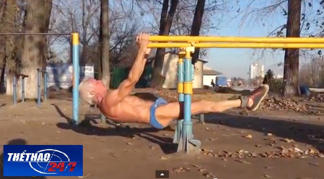 Video tổng hợp: Choáng với khả năng tập thể dục đường phố của lực sỹ 73 tuổi