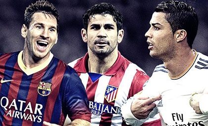 Lionel Messi và Costa tiến sát Ronaldo trong cuộc đua Pichichi