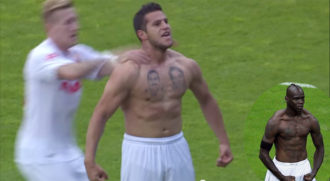 Video bóng đá: Lập siêu phẩm, sao Bundesliga tái hiện màn ăn mừng của Balotelli