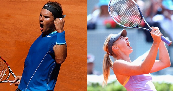 Madrid Master: Nadal và Sharapova tốc hành vào chung kết