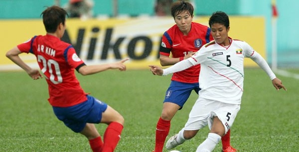 VCK Asian Cup nữ 2014: Hàn Quốc vùi dập Myanmar với tỷ số 12-0