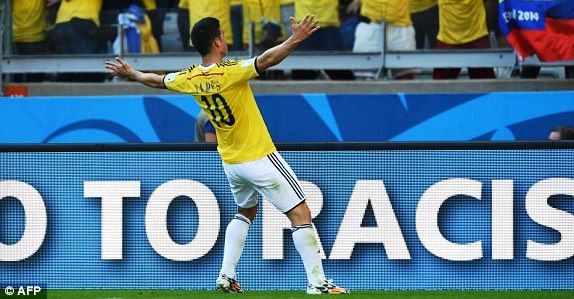 Đại thắng Hy Lạp, Colombia chiếm ngôi đầu bảng C World Cup 2014