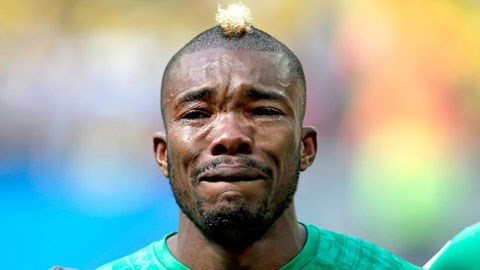 Cầu thủ Bờ Biển Ngà khóc như mưa vì lần đầu dự World Cup