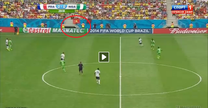 Video World Cup 2014: Cờ Việt Nam tung bay ở trận Pháp - Nigeria