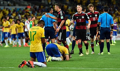Brazil thảm bại 1-7 trước Đức khiến thế giới ngỡ ngàng
