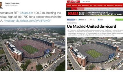 Marca bị tố làm giả hiện trường trận M.U – Real