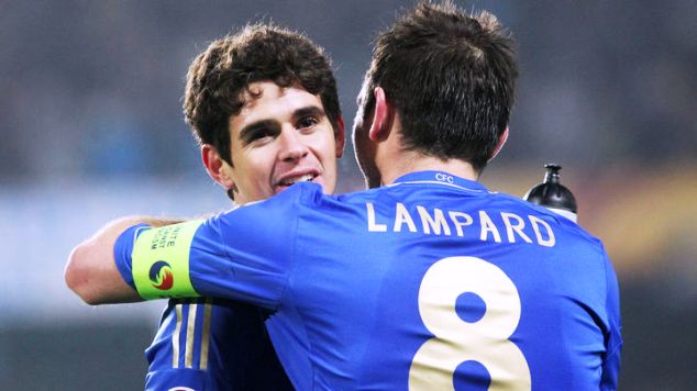 Oscar mặc áo số 8 của Lampard, nhường số 11 cho Drogba