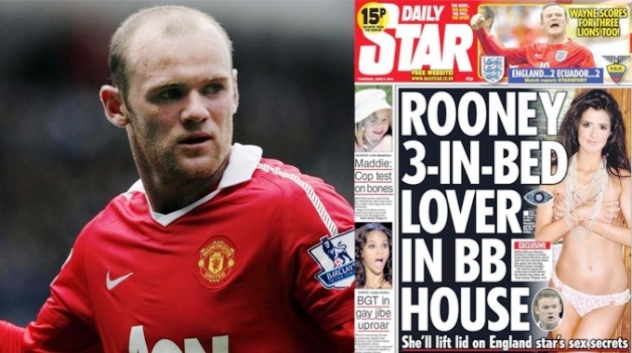 Rooney lại bị gái gọi bêu xấu