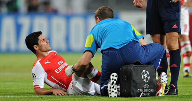 Arsenal mất Arteta 2 tuần vì chấn thương