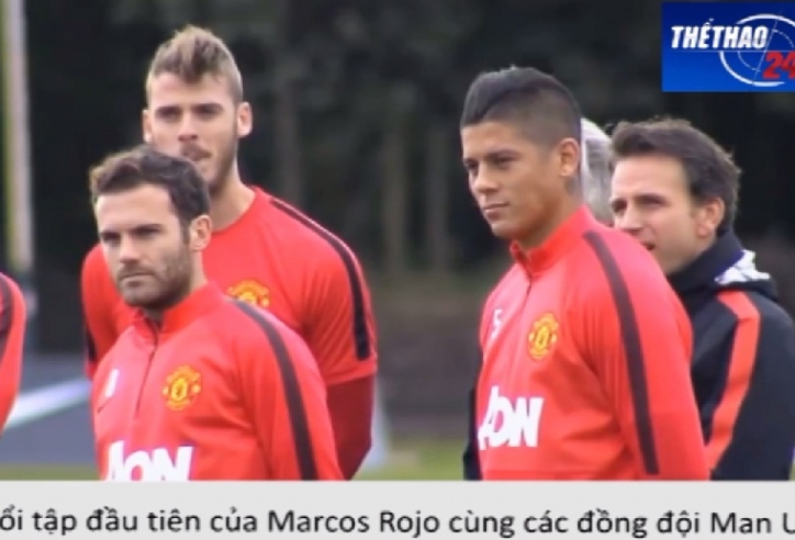 VIDEO: Buổi tập đầu tiên của Marcos Rojo cùng các đồng đội Man Utd