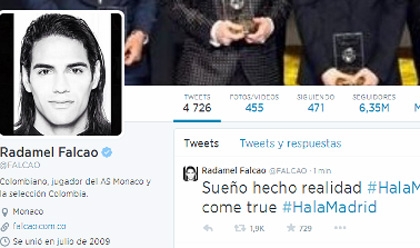 Falcao xác nhận sang Real Madrid