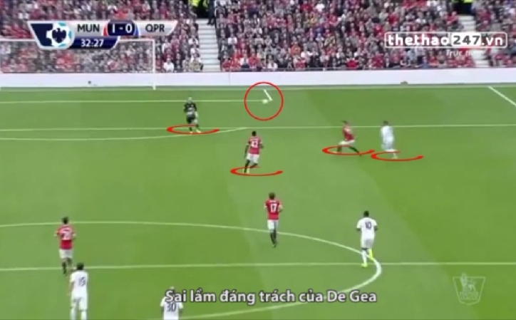 VIDEO: De Gea lóng ngóng suýt để QPR ghi bàn (Man Utd 4-0 QPR)