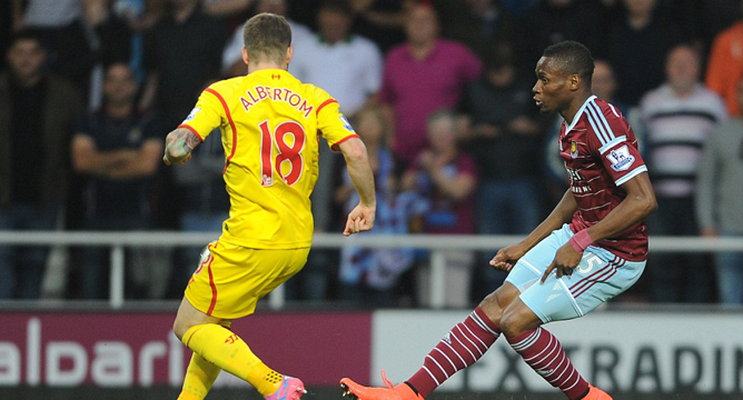 Video clip bàn thắng: West Ham United 3 - 1 Liverpool ( Vòng 5 - Ngoại Hạng Anh 2014/15)