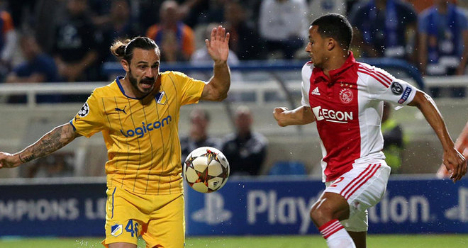 Video clip bàn thắng: APOEL Nicosia 1 - 1 Ajax ( Bảng F - Cúp C1 Châu Âu 2014/15)