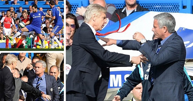 Tình huống Mourinho và Arsene Wenger suýt ẩu đả nhau trên sân