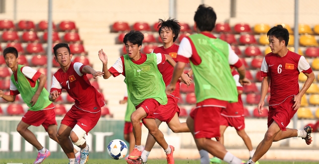 U19 Việt Nam căng sức tập luyện cho trận gặp Hàn Quốc