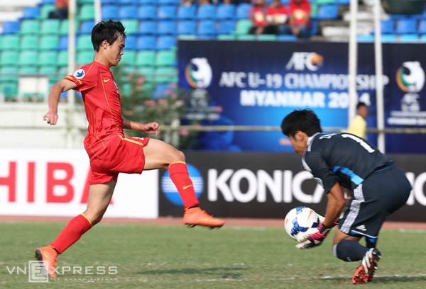 Video clip bàn thắng: U19 Việt Nam 1-1 U19 Trung Quốc (U19 châu Á 2014)