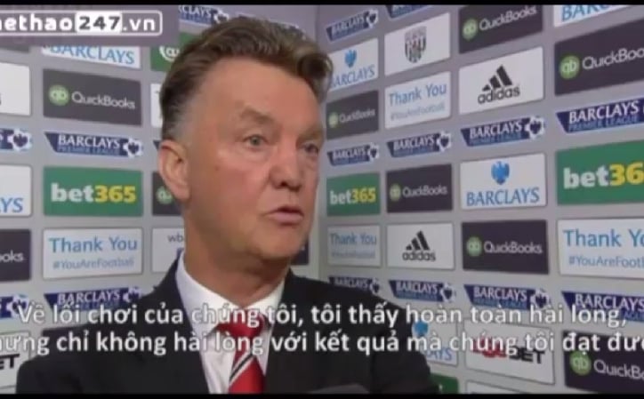 Louis Van Gaal: 'Hòa West Brom là trận đấu tốt nhất của M.U kể từ đầu mùa giải'