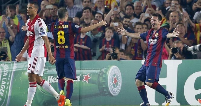Neymar và Messi giúp Barca nhẹ nhàng đánh bại Ajax