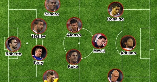 Ronaldo, Messi sánh vai trong ĐHTB Champions League