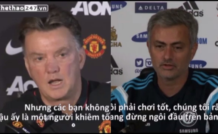 VIDEO: Van Gaal hết lời khen ngợi Mourinho, Mourinho tự tin đối đấu thầy cũ
