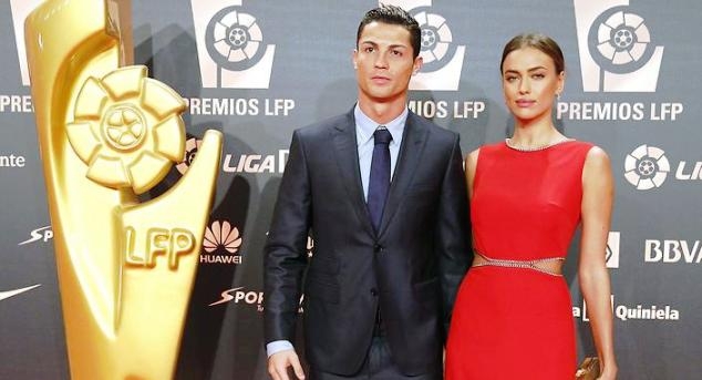 Ronaldo và Irina rực rỡ trong đêm tổng kết La Liga