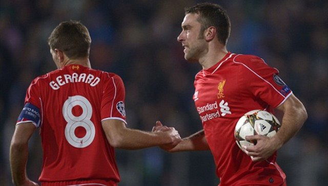 VIDEO: Phút 8' - Rickie Lambert gỡ hòa cho Liverpool