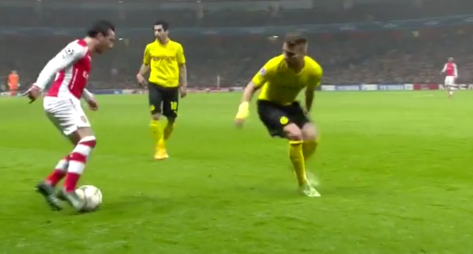 VIDEO: Pha lừa bóng đẳng cấp của Cazorla ở trận gặp Dortmund