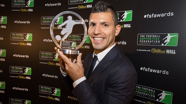 Aguero giành giải cầu thủ hay nhất Premier League 2014