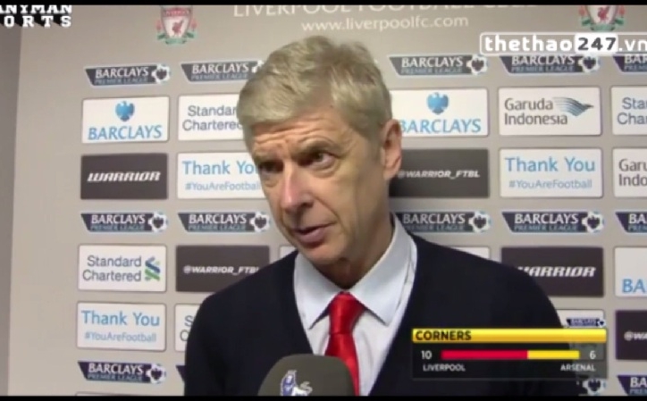VIDEO: HLV Wenger giải thích lý do Arsenal để tuột mất chiến thắng
