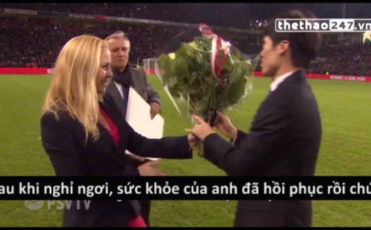 VIDEO: Park Ji Sung vui mừng trong lễ tri ân tại PSV Eindhoven