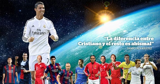 Đội hình UEFA năm 2014: Cristiano Ronaldo không có đối thủ